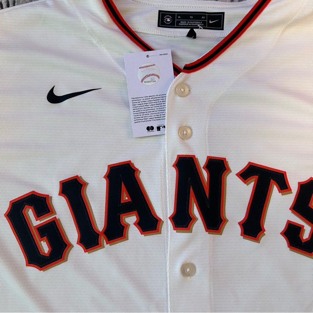 Nike Authentic San Francisco Giants Cream MLB Baseball Jersey Men's Sz: XL - Picture 3 of 5